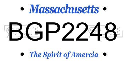 BGP2248 Massachusetts License Plate