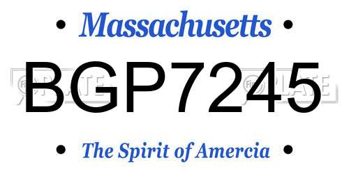BGP7245 Massachusetts License Plate