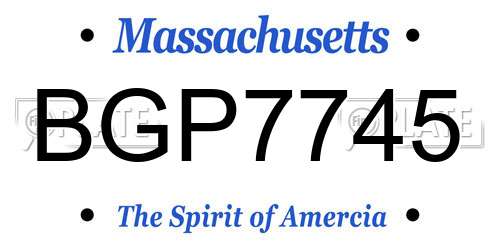 BGP7745 Massachusetts License Plate