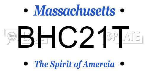 BHC21T Massachusetts License Plate