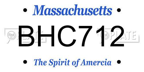 BHC712 Massachusetts License Plate