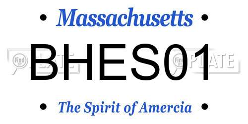 BHES01 Massachusetts License Plate
