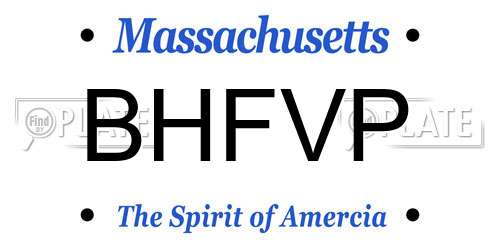 BHFVP Massachusetts License Plate