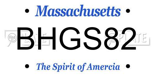 BHGS82 Massachusetts License Plate
