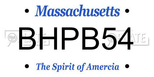 BHPB54 Massachusetts License Plate