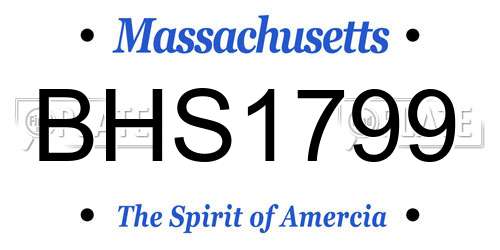 BHS1799 Massachusetts License Plate
