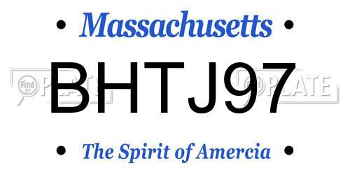 BHTJ97 Massachusetts License Plate