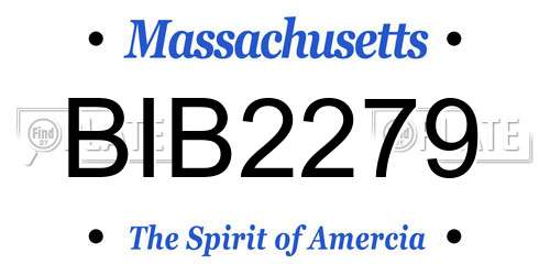 BIB2279 Massachusetts License Plate