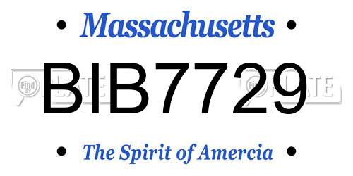 BIB7729 Massachusetts License Plate
