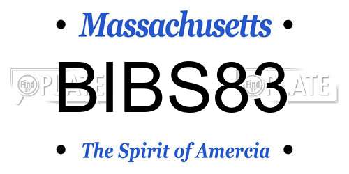 BIBS83 Massachusetts License Plate