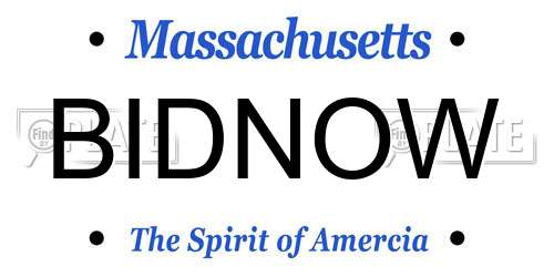 BIDNOW Massachusetts License Plate