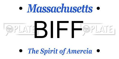 BIFF Massachusetts License Plate