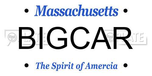 BIGCAR Massachusetts License Plate