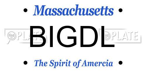 BIGDL Massachusetts License Plate