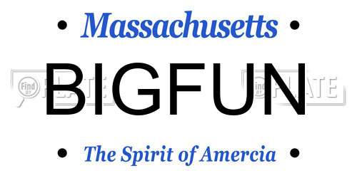 BIGFUN Massachusetts License Plate