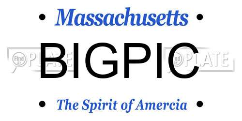 BIGPIC Massachusetts License Plate