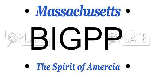 BIGPP Massachusetts License Plate