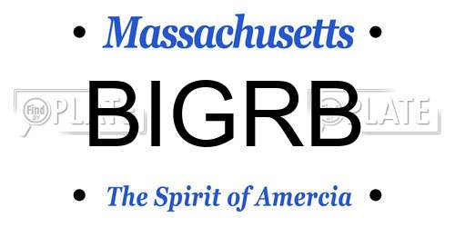 BIGRB Massachusetts License Plate