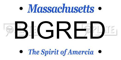 BIGRED Massachusetts License Plate