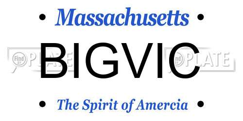 BIGVIC Massachusetts License Plate