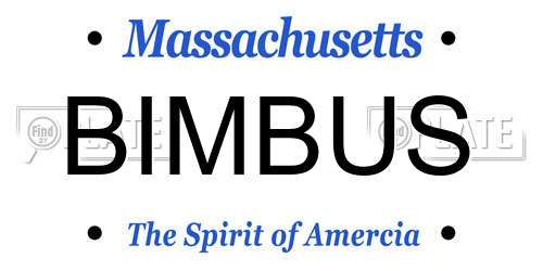 BIMBUS Massachusetts License Plate