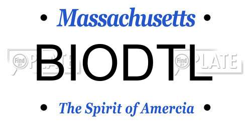 BIODTL Massachusetts License Plate