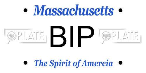BIP Massachusetts License Plate