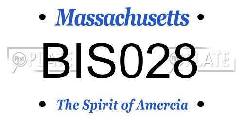 BIS028 Massachusetts License Plate