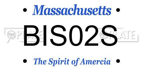 BIS02S Massachusetts License Plate