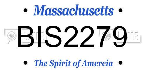 BIS2279 Massachusetts License Plate