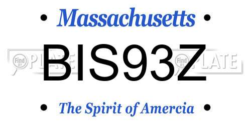 BIS93Z Massachusetts License Plate