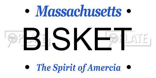 BISKET Massachusetts License Plate