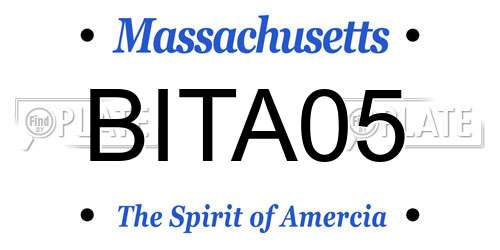 BITA05 Massachusetts License Plate