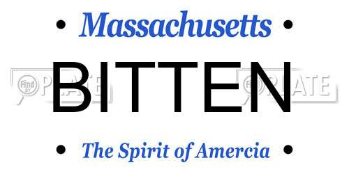 BITTEN Massachusetts License Plate
