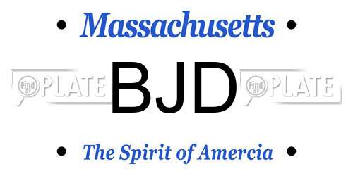 BJD Massachusetts License Plate