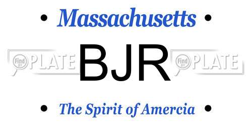 BJR Massachusetts License Plate