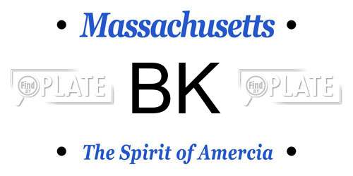 BK Massachusetts License Plate