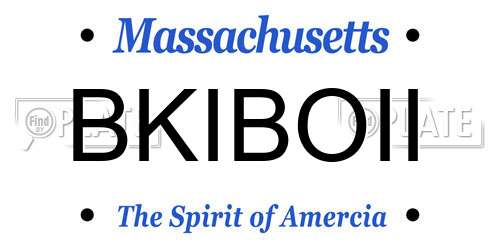 BKIBOII Massachusetts License Plate