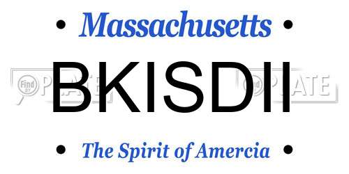 BKISDII Massachusetts License Plate
