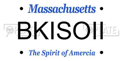 BKISOII Massachusetts License Plate