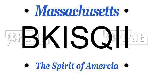 BKISQII Massachusetts License Plate