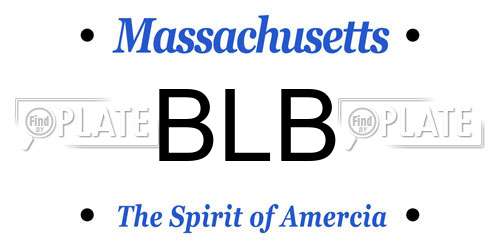 BLB Massachusetts License Plate