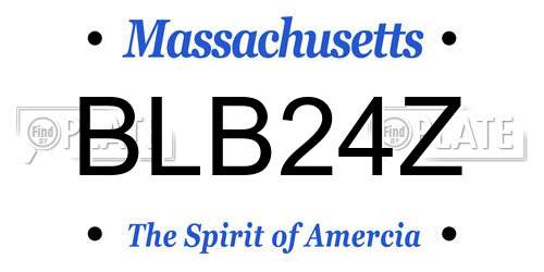 BLB24Z Massachusetts License Plate