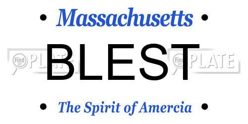 BLEST Massachusetts License Plate