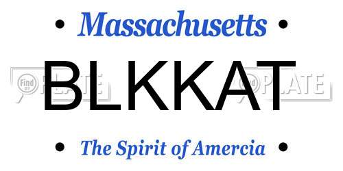 BLKKAT Massachusetts License Plate