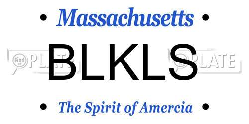 BLKLS Massachusetts License Plate