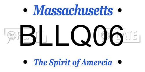 BLLQ06 Massachusetts License Plate