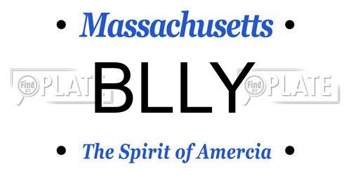 BLLY Massachusetts License Plate