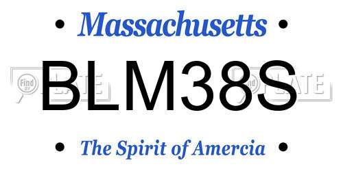 BLM38S Massachusetts License Plate