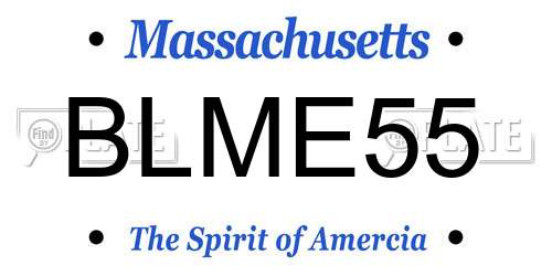 BLME55 Massachusetts License Plate